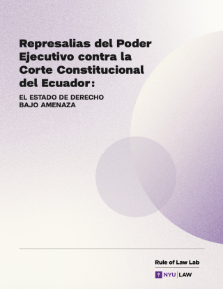 Cover Image of Rule of Law Lab report on Ecuador in Spanish