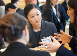 Students preparing for job interviews