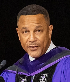 Breon Peace speaking at 2025 Convocation