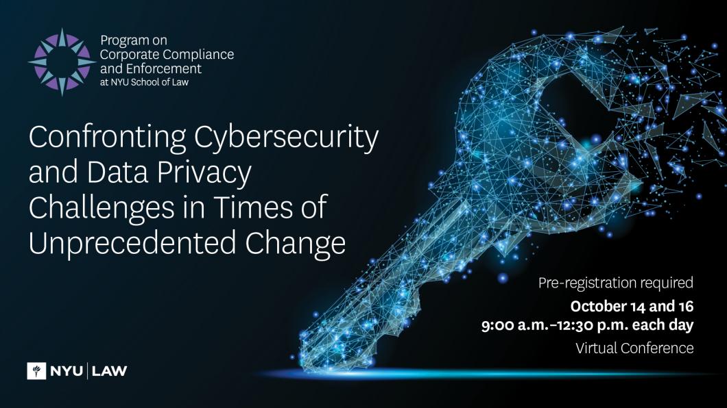 electronic sign advertising PCCE's Confronting Cybersecurity and Data Privacy Challenges in Times of Unprecedented Change
