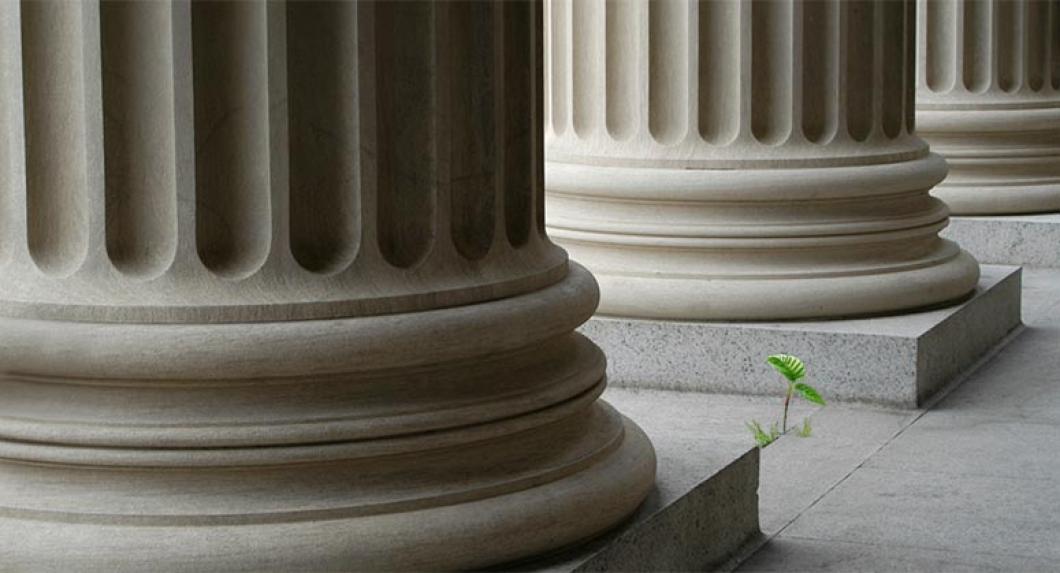 Columns of courthouse