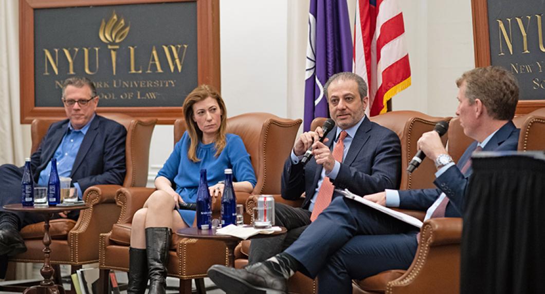 Michael Waldman, Anne Milgram, Preet Bharara, and Trevor Morrison.