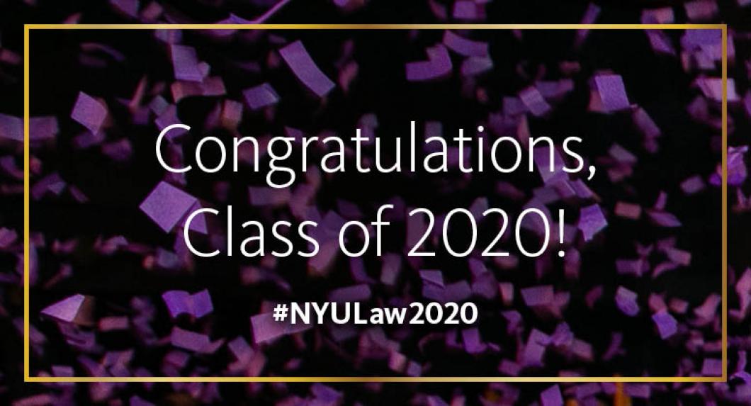 In a streamed ceremony, NYU celebrates the Class of 2020 NYU School
