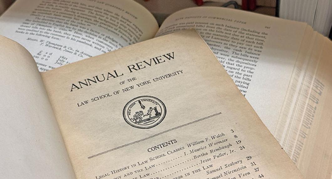 NYU Law Review volume 1 title page