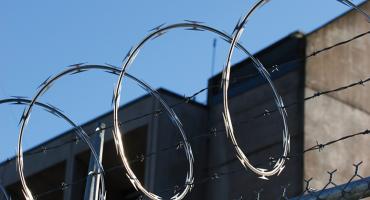 Barbed wire at Corrections facility