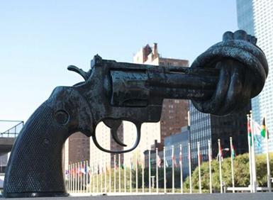 statue of a gun