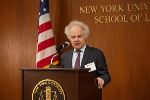 Dean Emeritus Richard Revesz speaking at the 2025 Hauser Dinner
