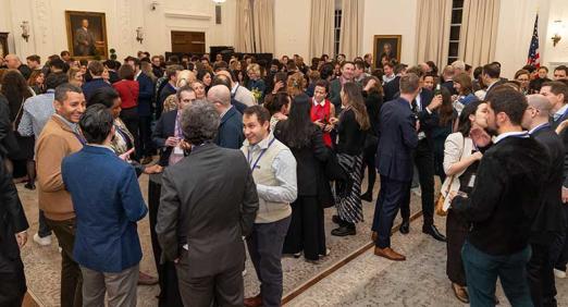 Crowd of alumni at reception during Reunion 2024