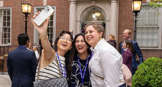 Alumni taking selfie