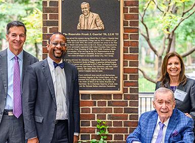 David Tanner '84, Dean Troy McKenzie, Frank J. Guarini, and Carol Maurer