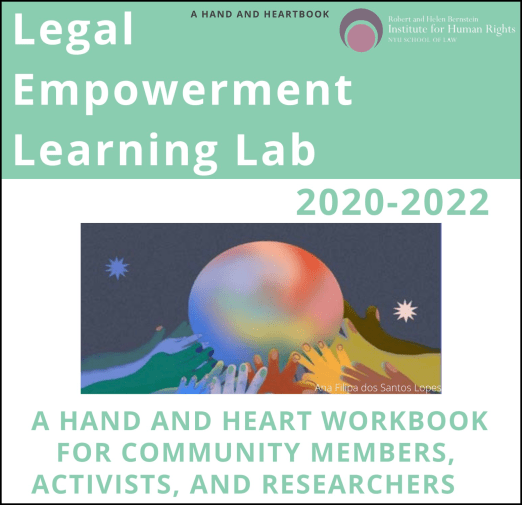 The cover image of the Legal Empowerment Learning Lab Hand and Heart Workbook