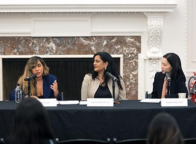 Sheinberg Lecture panelists at a table