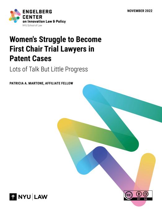 Cover of Women's Struggle to Become First Chair Trial Lawyers in Patent Cases