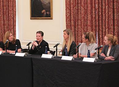 group of panelists in discussion