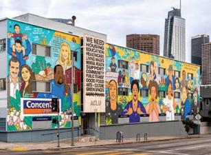 ACLU Building with mural