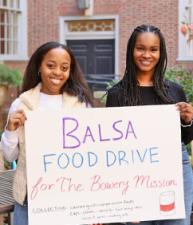 BALSA students at food drive