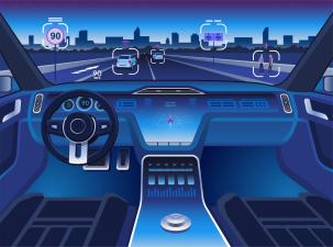 Simulation of a car on Autopilot