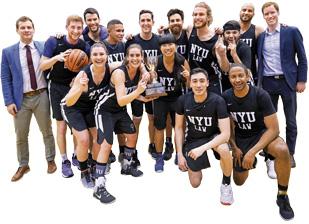 Student basketball team with Deans' Cup