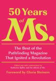 Yellow text that reads 50 years of Ms. against pink background