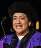 Brenda Mendez speaking at 2025 Convocation