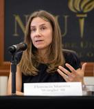 Professor Florencia Marotta-Wurgler speaking on a panel at the Latham & Watkins forum about reigning in big tech