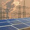 Transmission towers and solar panels