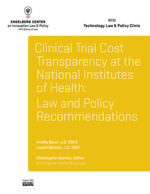 Clinical Trial Cost Transparency at the NIH Cover