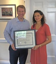 Lisa Hoyes accepting Law School Podell Award