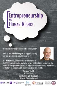 Entrepreneurship for Human Rights Poster