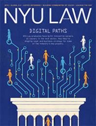 2018 NYU Law Magazine cover art