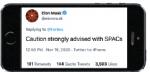 Photo of Elon Musk tweet